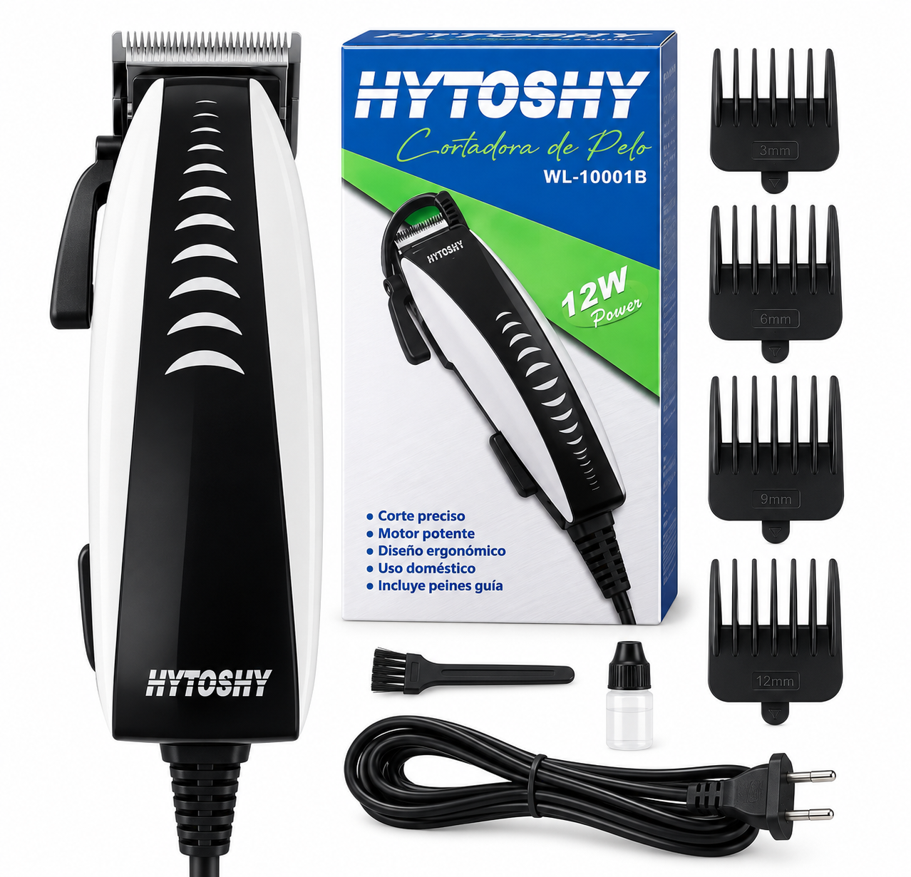 Cortadora De Pelo Hytoshy 12w + Kit
