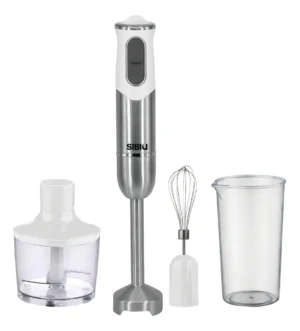 Licuadora De Mano Sibiu Mixer Batidor Vaso Medidor 1000w Blanco